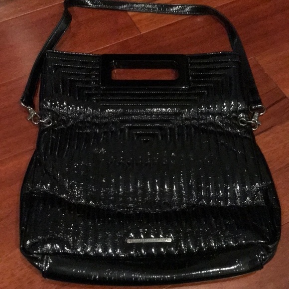 French Connection black vegan patent leather bag - Picture 4 of 8